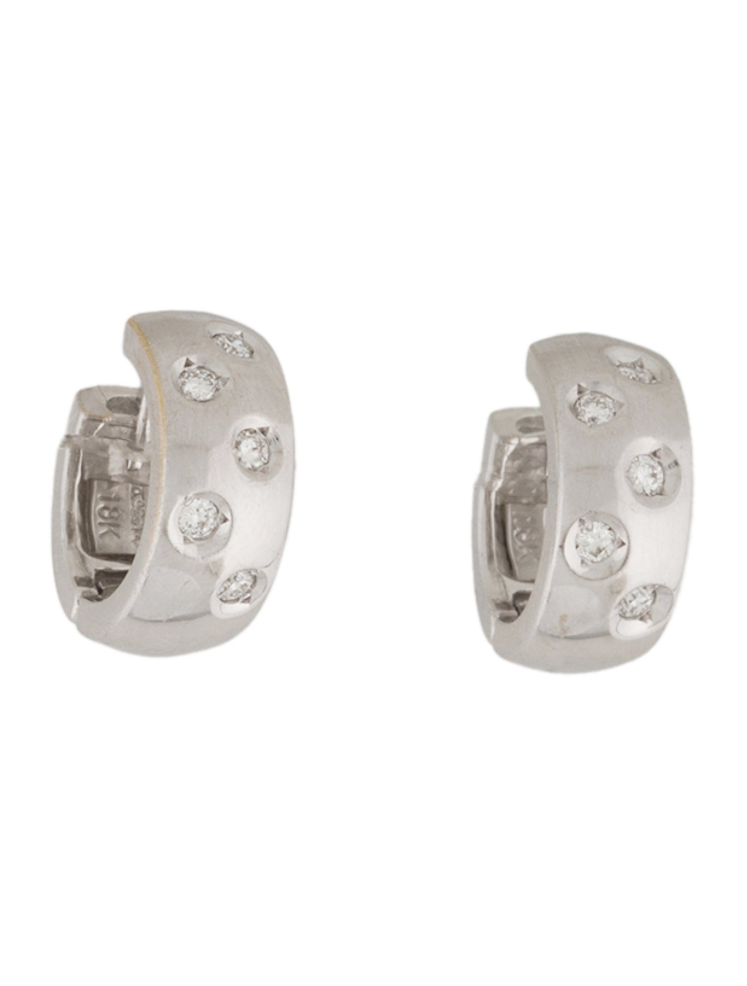 Roberto Coin 18K Diamond Huggie Earrings