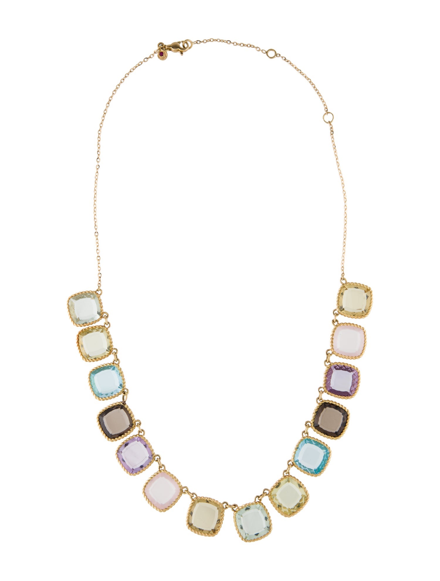 Roberto Coin 18K Multistone Ipanema Collar Necklace