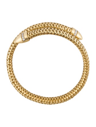 Roberto Coin 18K Diamond Primavera Single Coil Wrap Bracelet