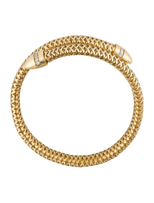 Roberto Coin 18K Diamond Primavera Single Coil Wrap Bracelet