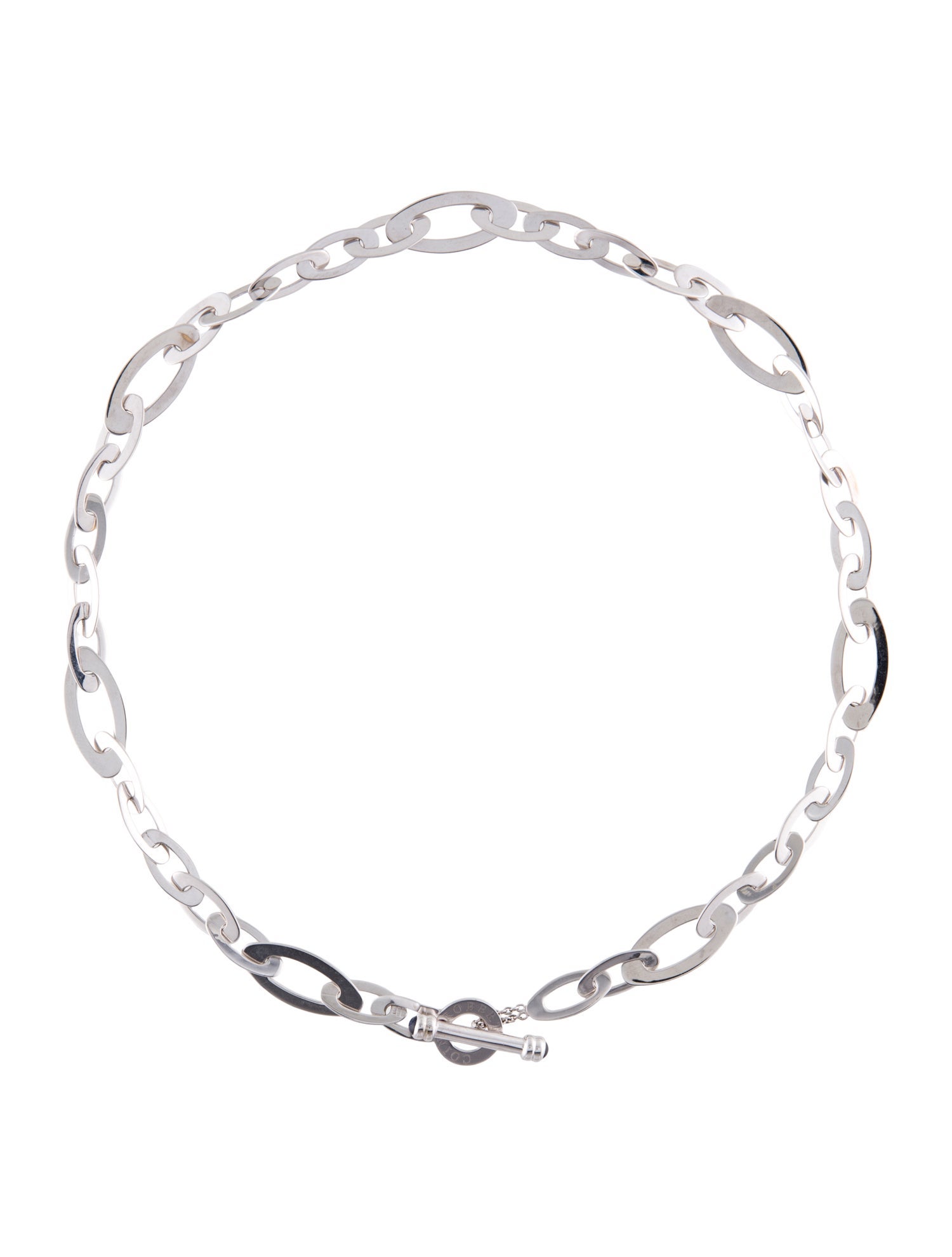 Roberto Coin Sapphire Chic and Shine Oval Link Necklace