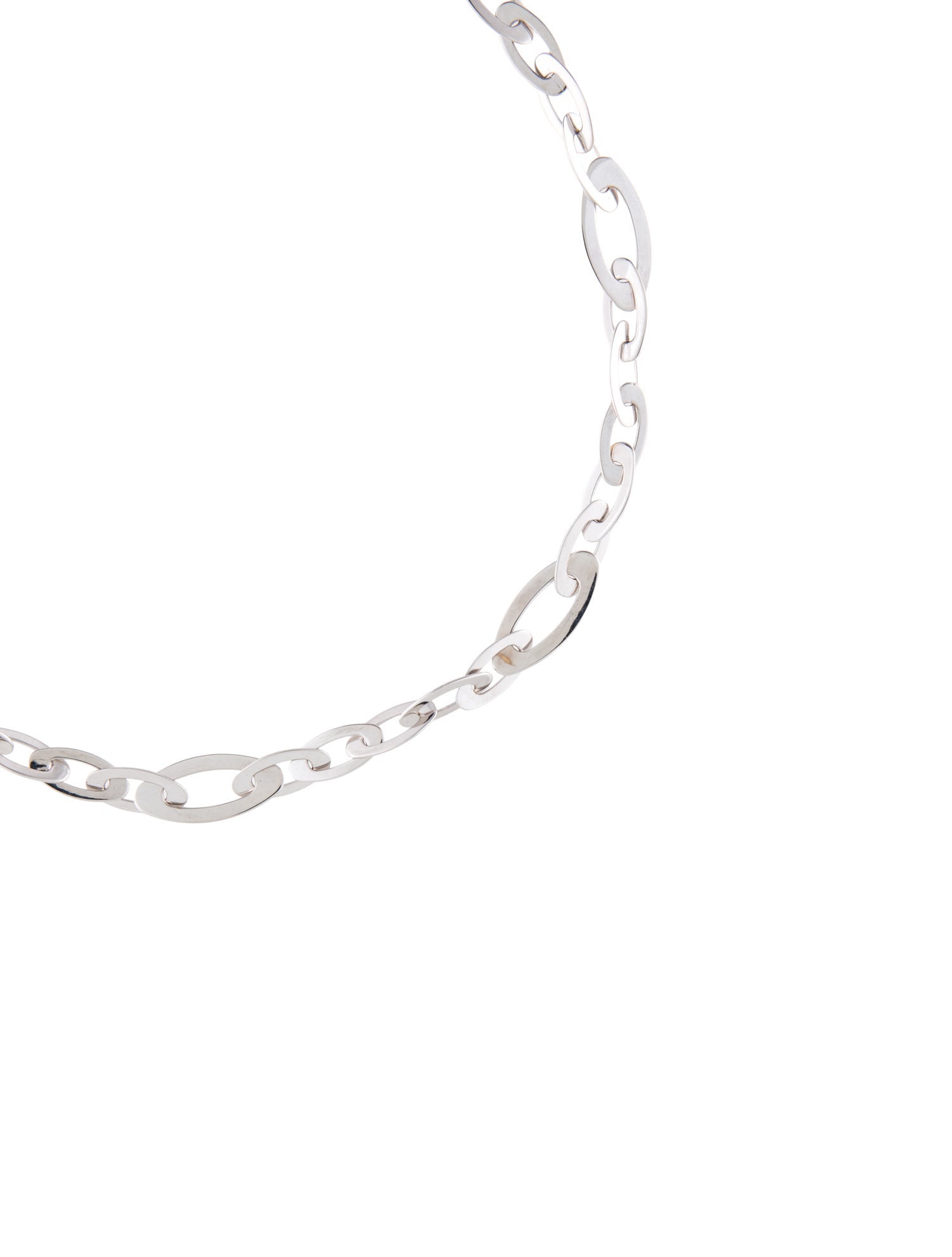 Roberto Coin Sapphire Chic and Shine Oval Link Necklace