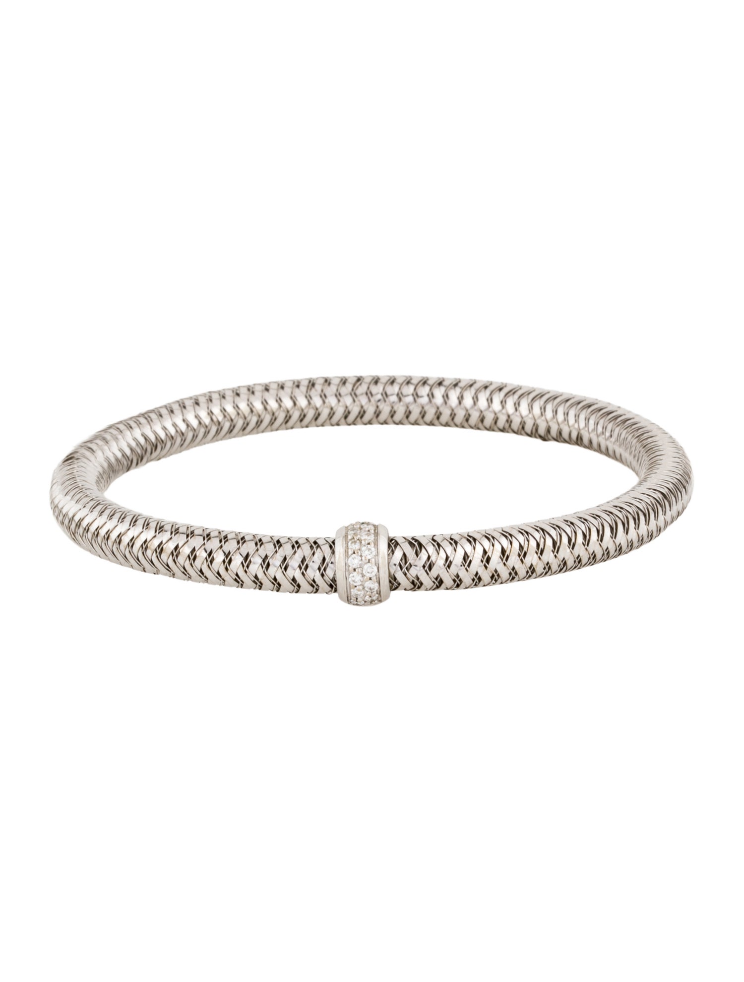 Roberto Coin 18K Diamond Primavera Flexible Bangle Bracelet