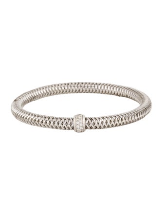 Roberto Coin 18K Diamond Primavera Flexible Bangle Bracelet