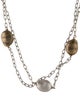 Roberto Coin 18K Two Tone Pearl Perisme Double Strand Station Necklace
