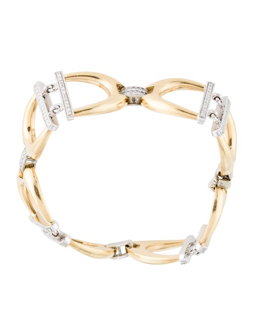 Roberto Coin 18K 1.48ctw Diamond Horsebit Link Bracelet