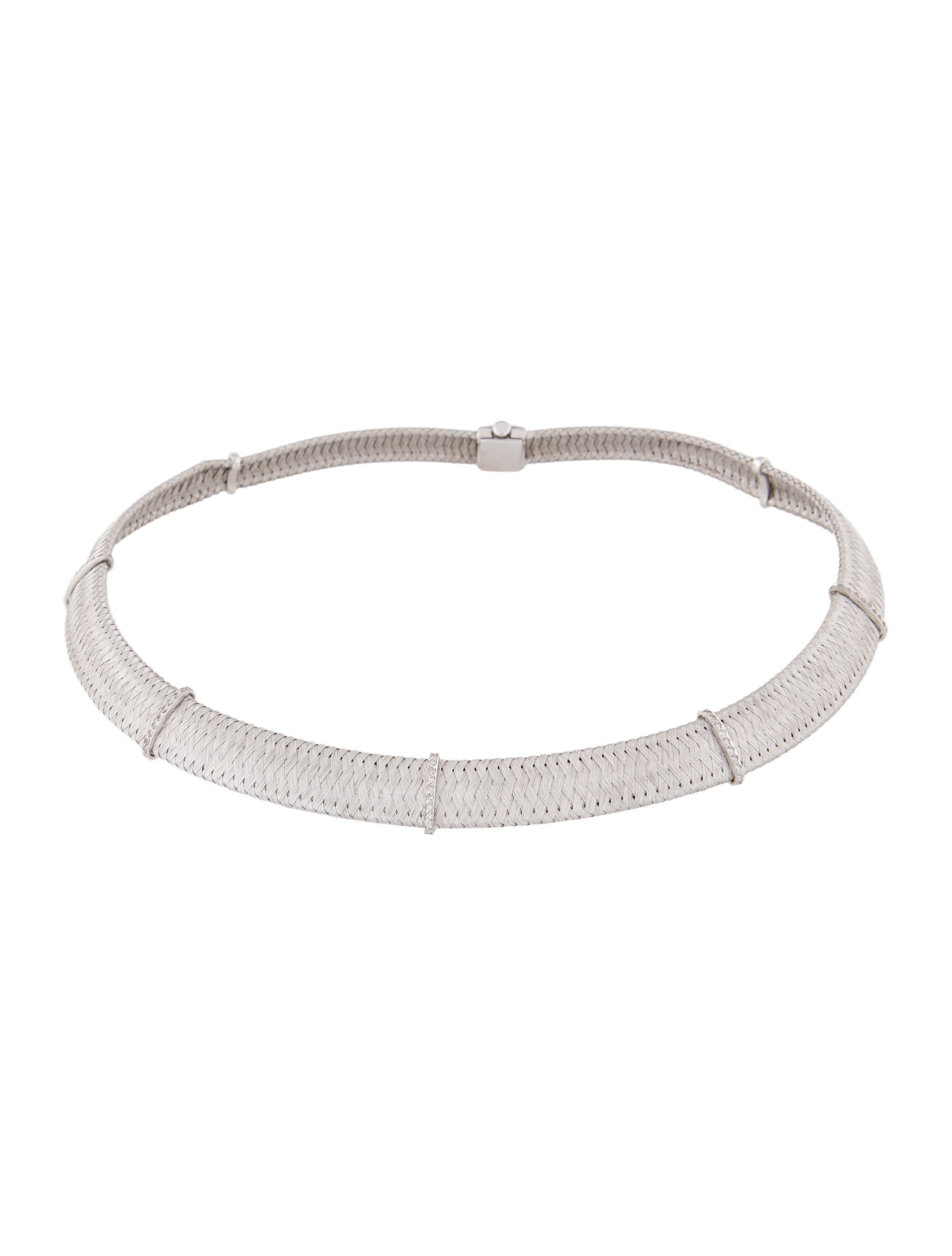 Roberto Coin 18K Diamond Woven Collar Necklace