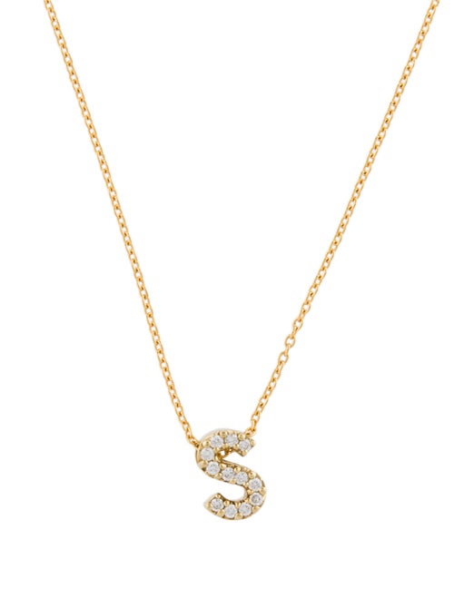 Roberto Coin 18K Diamond Love Letter Initial 'S' Necklace