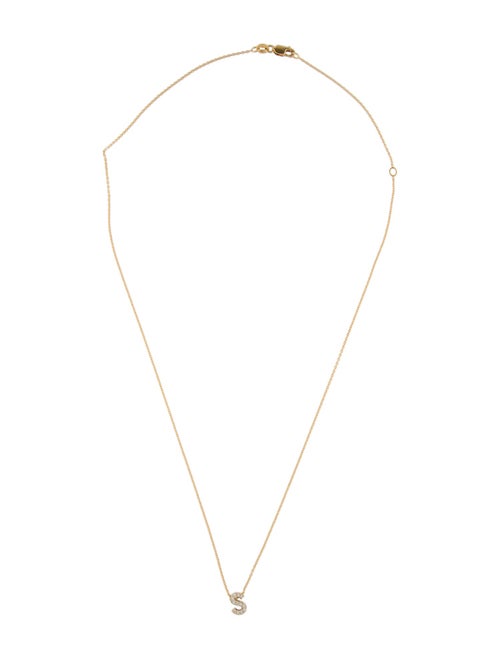 Roberto Coin 18K Diamond Love Letter Initial 'S' Necklace