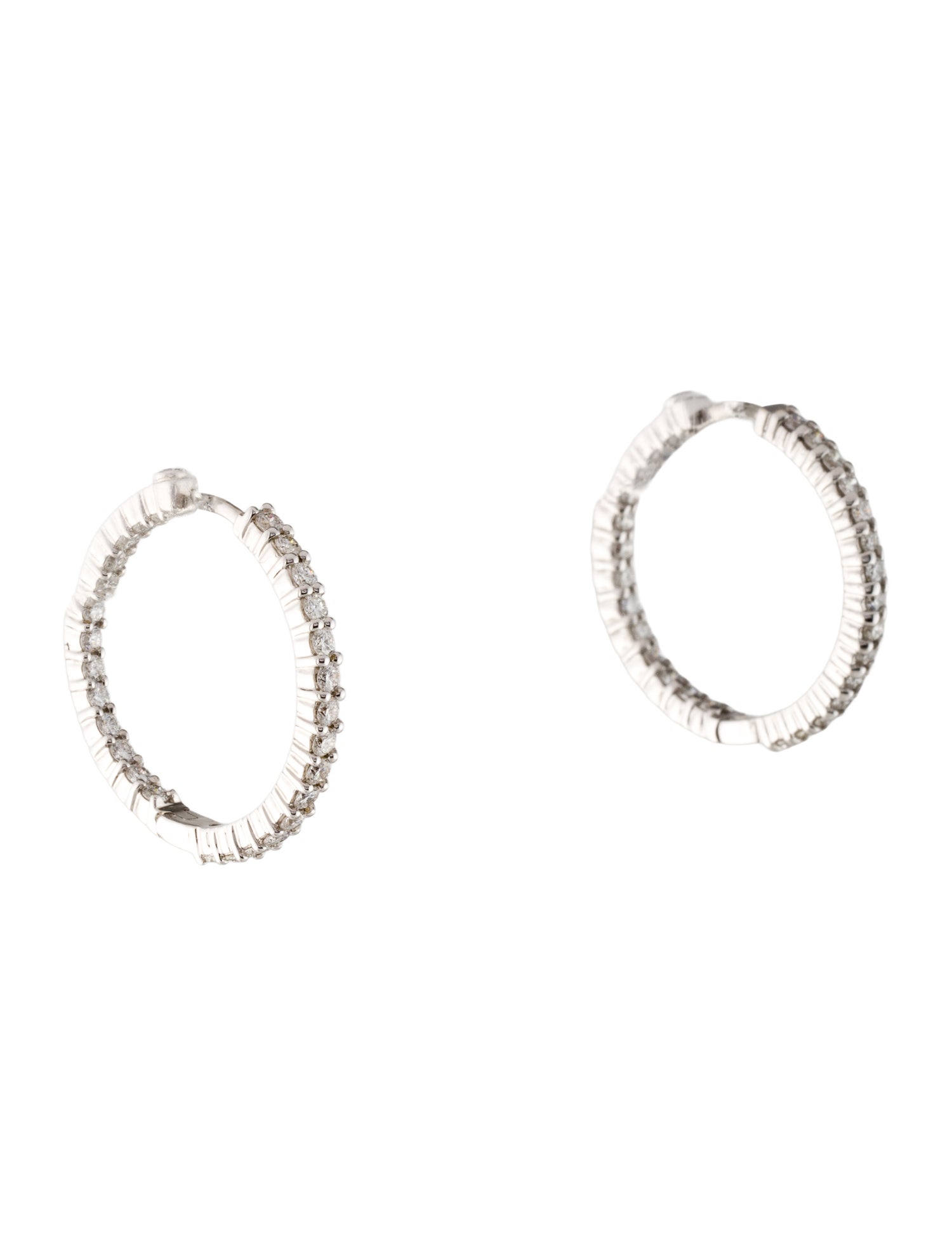 Roberto Coin 18K 1.68ctw Diamond Inside-Out Hoop Earrings