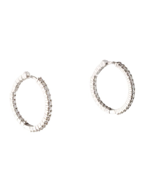 Roberto Coin 18K 1.68ctw Diamond Inside-Out Hoop Earrings