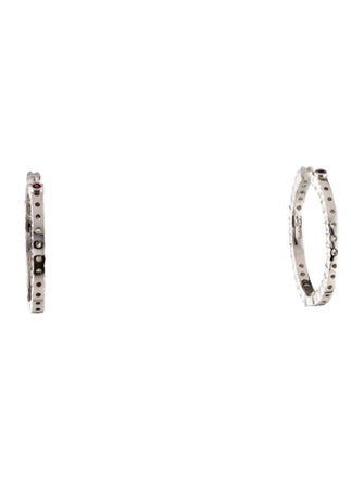 Roberto Coin 18K 1.68ctw Diamond Inside-Out Hoop Earrings
