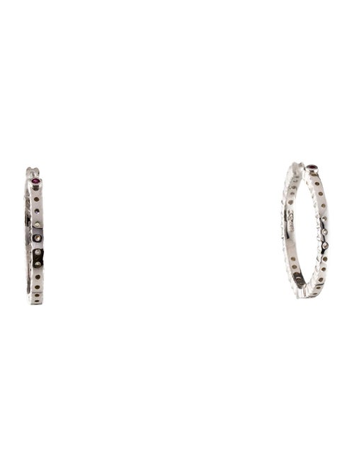 Roberto Coin 18K 1.68ctw Diamond Inside-Out Hoop Earrings
