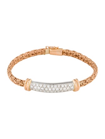 Roberto Coin 18K 1.48ctw Diamond Woven ID Bracelet