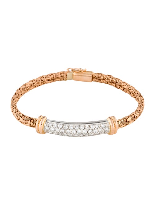 Roberto Coin 18K 1.48ctw Diamond Woven ID Bracelet