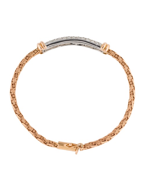 Roberto Coin 18K 1.48ctw Diamond Woven ID Bracelet