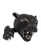 Roberto Coin 18K 5.66ctw Black Sapphire & Tsavorite Animalier Collection Panther Cocktail Ring