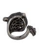 Roberto Coin 18K 5.66ctw Black Sapphire & Tsavorite Animalier Collection Panther Cocktail Ring