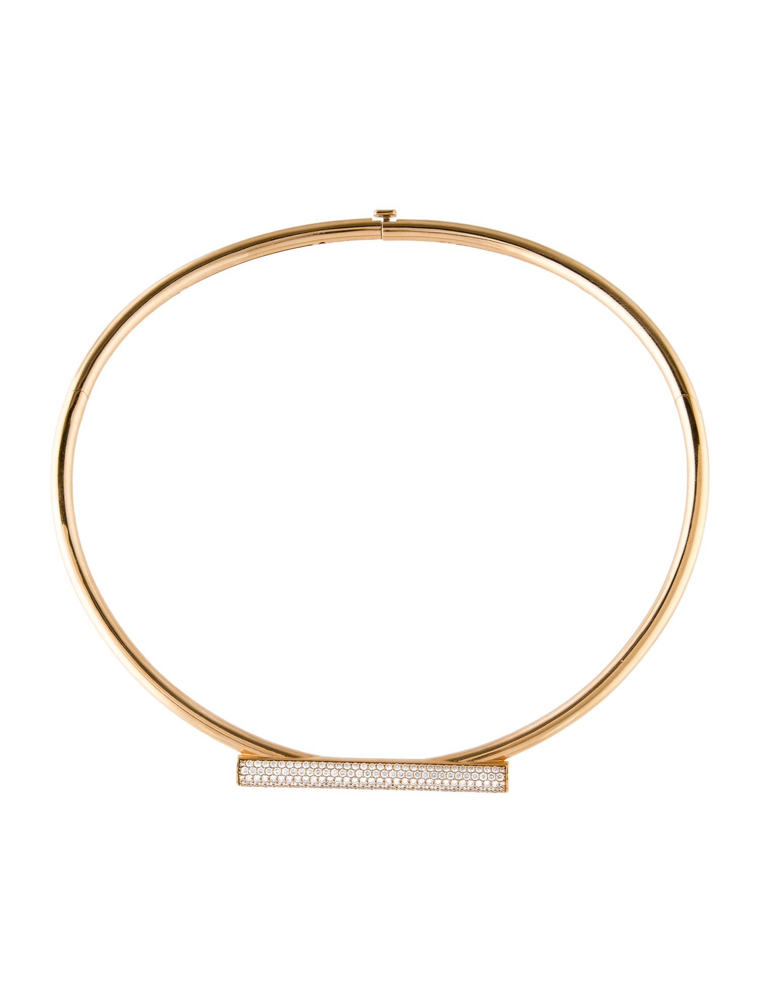 Roberto Coin 18K 2.20ctw Diamond Domino Pavè Bar Collar Necklace