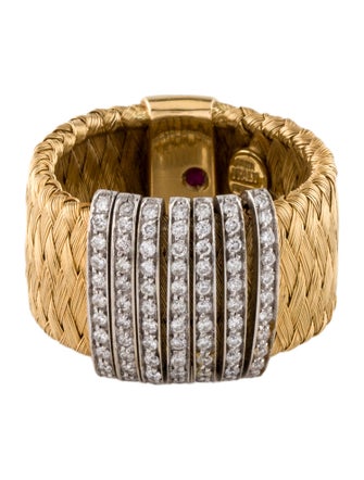 Roberto Coin 18K Diamond Silk Weave Band