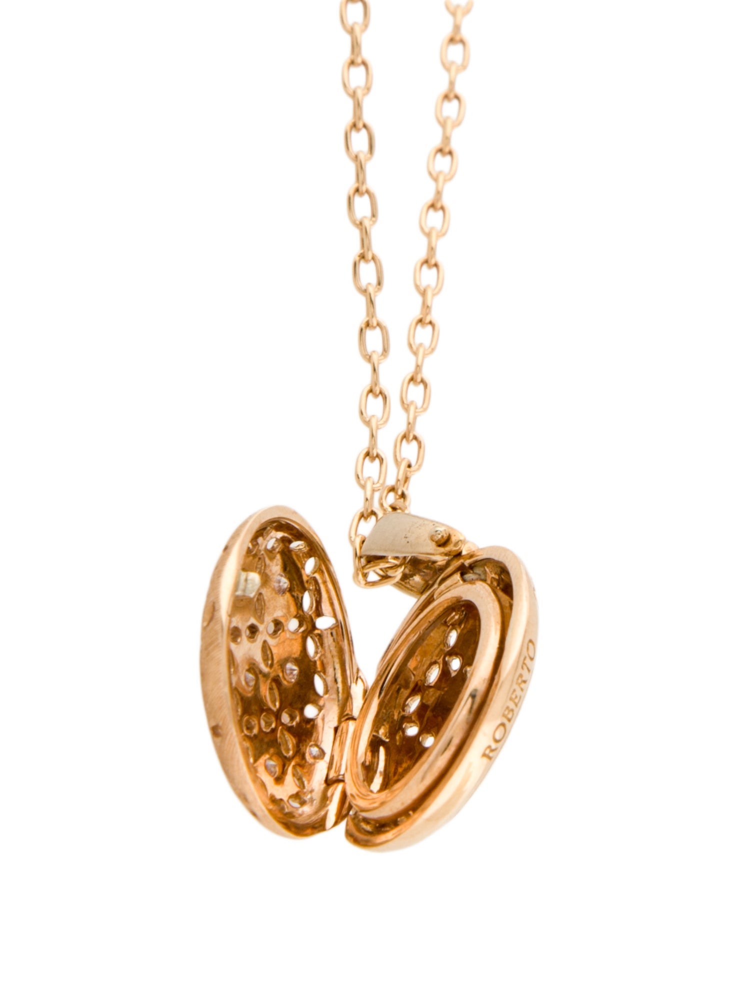 Roberto Coin 18K Ruby & Diamond Granada Locket Pendant Necklace