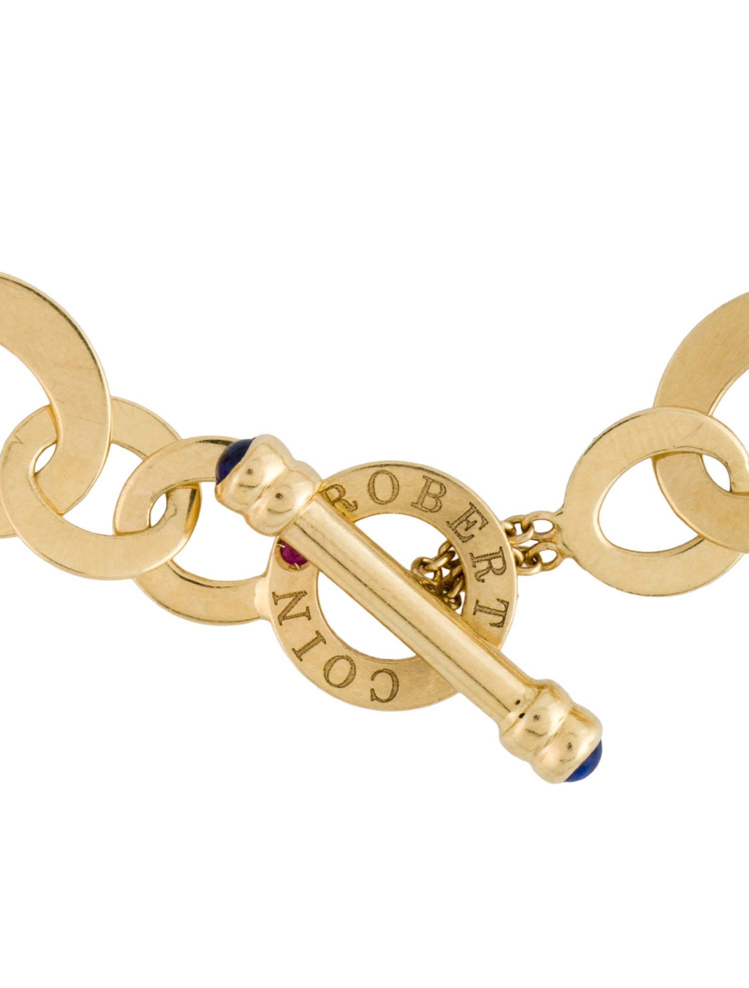 Roberto Coin 18K Sapphire Chic & Shine Round Link Bracelet