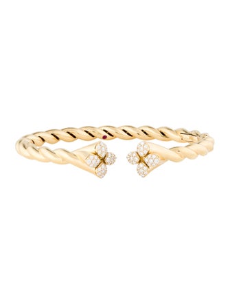 Roberto Coin 18K Diamond Love In Verona Twist Bangle