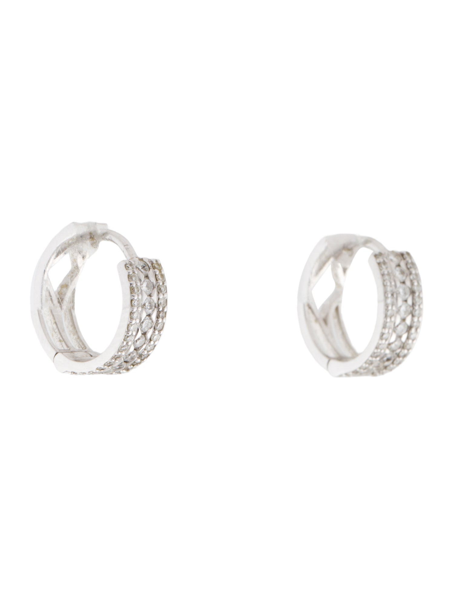 Roberto Coin 18K Diamond Huggie Earrings