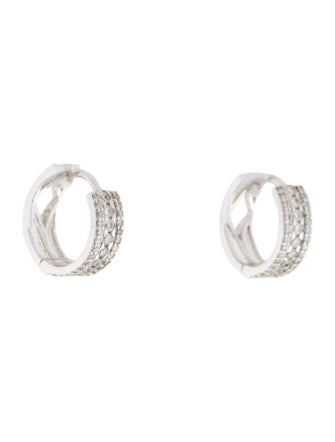 Roberto Coin 18K Diamond Huggie Earrings