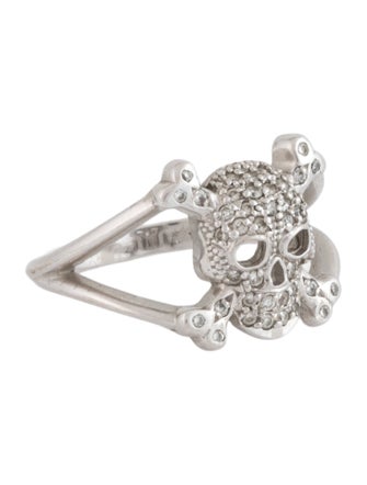 Roberto Coin 18K Diamond Skull Ring