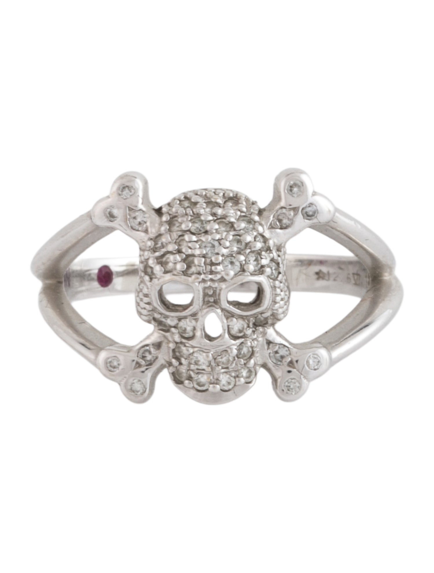 Roberto Coin 18K Diamond Skull Ring