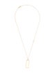 Roberto Coin 18K Diamond Classica Parisienne Rectangle Pendant Necklace
