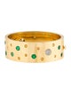 Roberto Coin 18K Emerald & Diamond Pois Moi Luna Bangle Bracelet