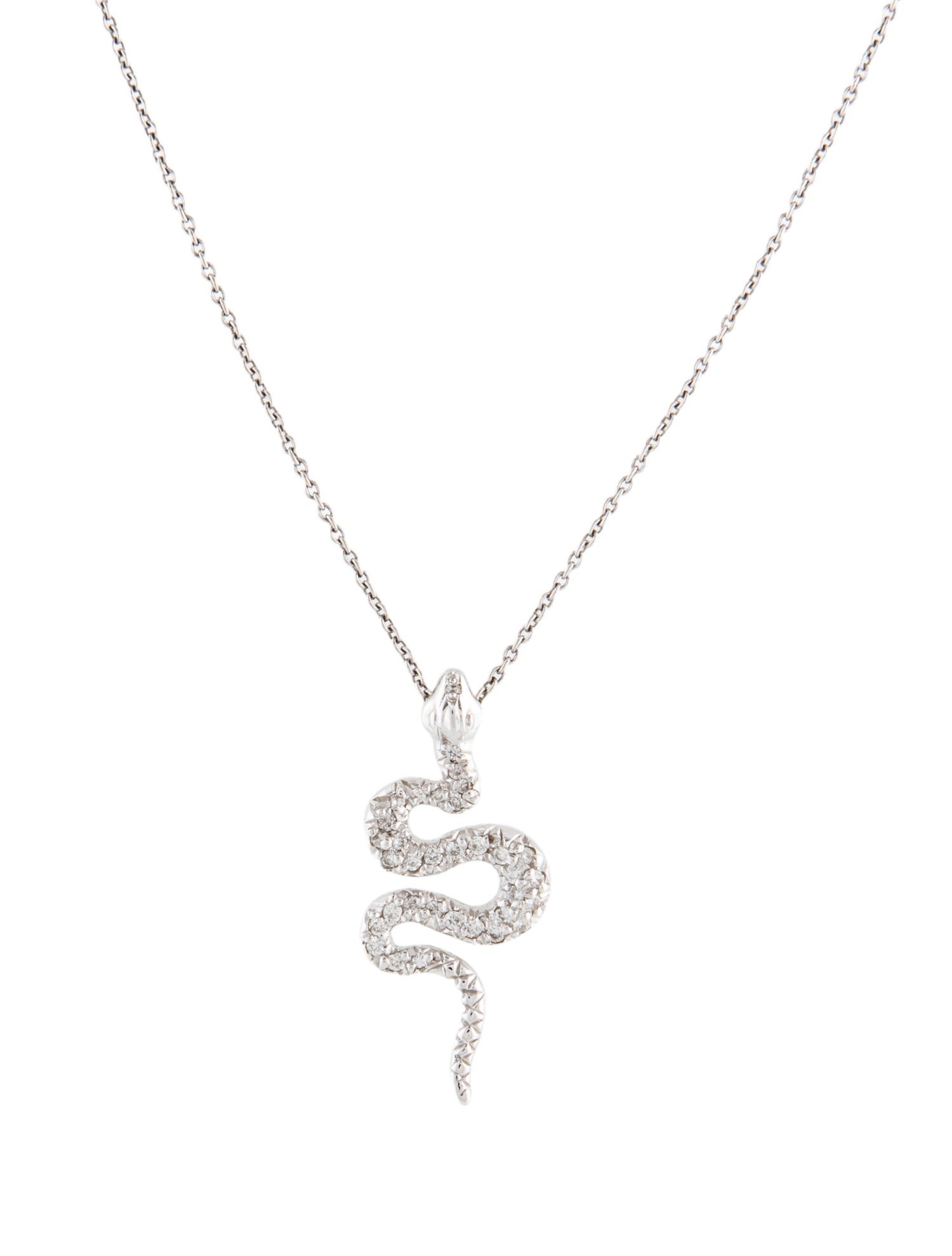 Roberto Coin 18K Diamond Snake Pendant Necklace