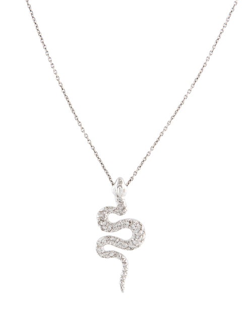 Roberto Coin 18K Diamond Snake Pendant Necklace