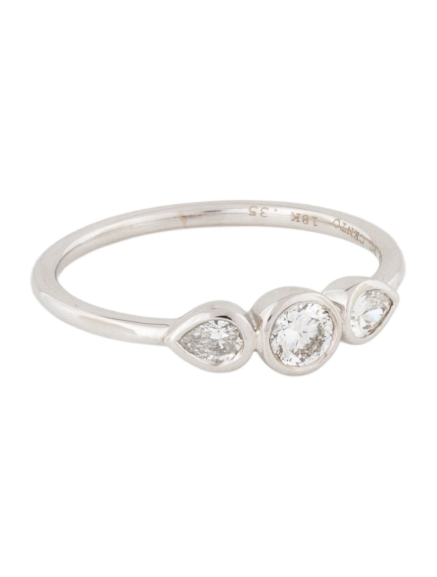 Roberto Coin 18K Diamond Cento Dolce Three Stone Ring