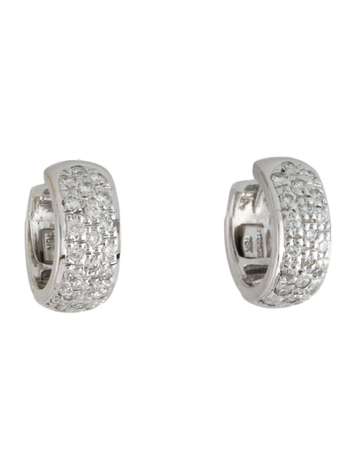 Roberto Coin 18K Diamond Huggie Hoop Earrings