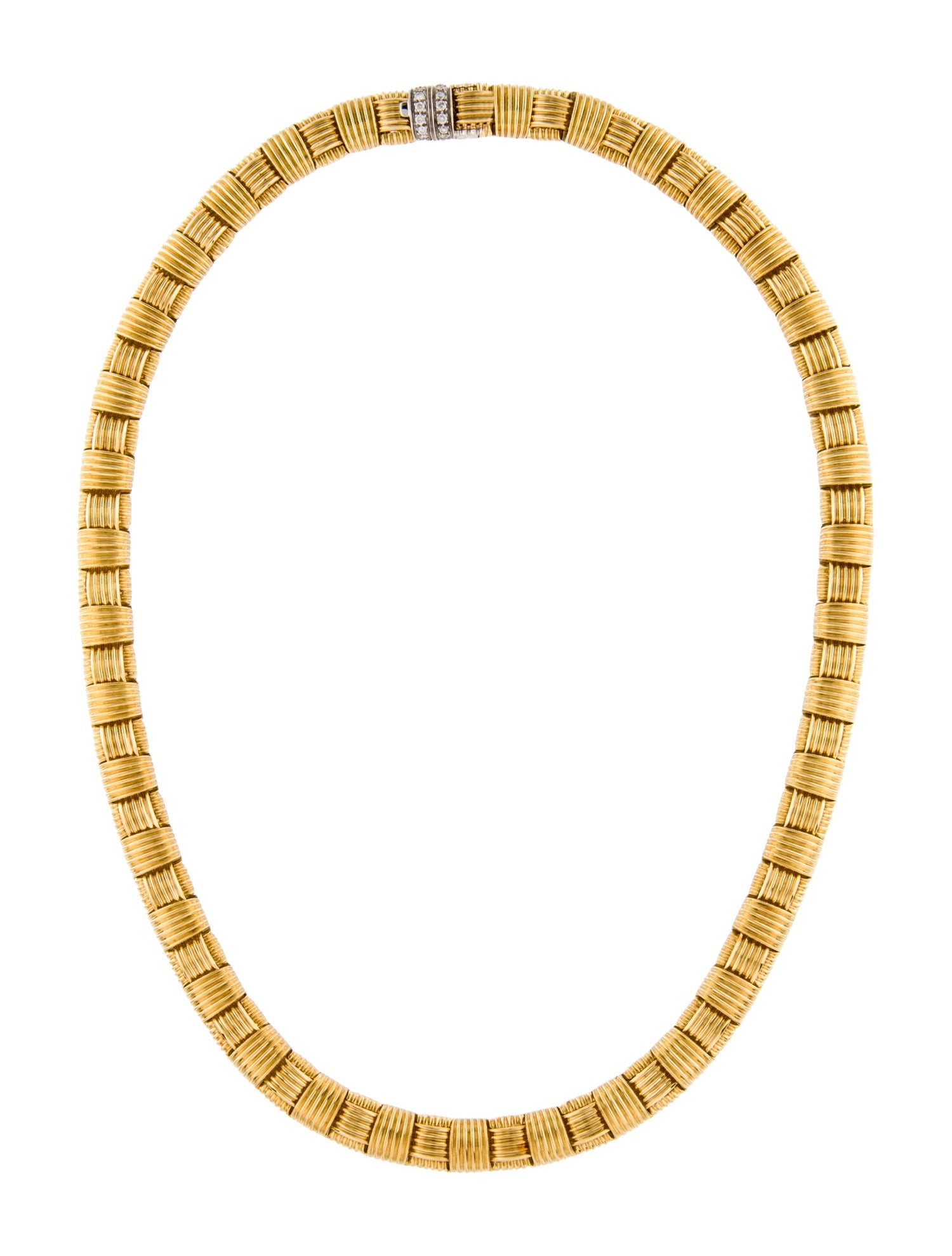 Roberto Coin 18K Diamond Appassionata Woven Necklace