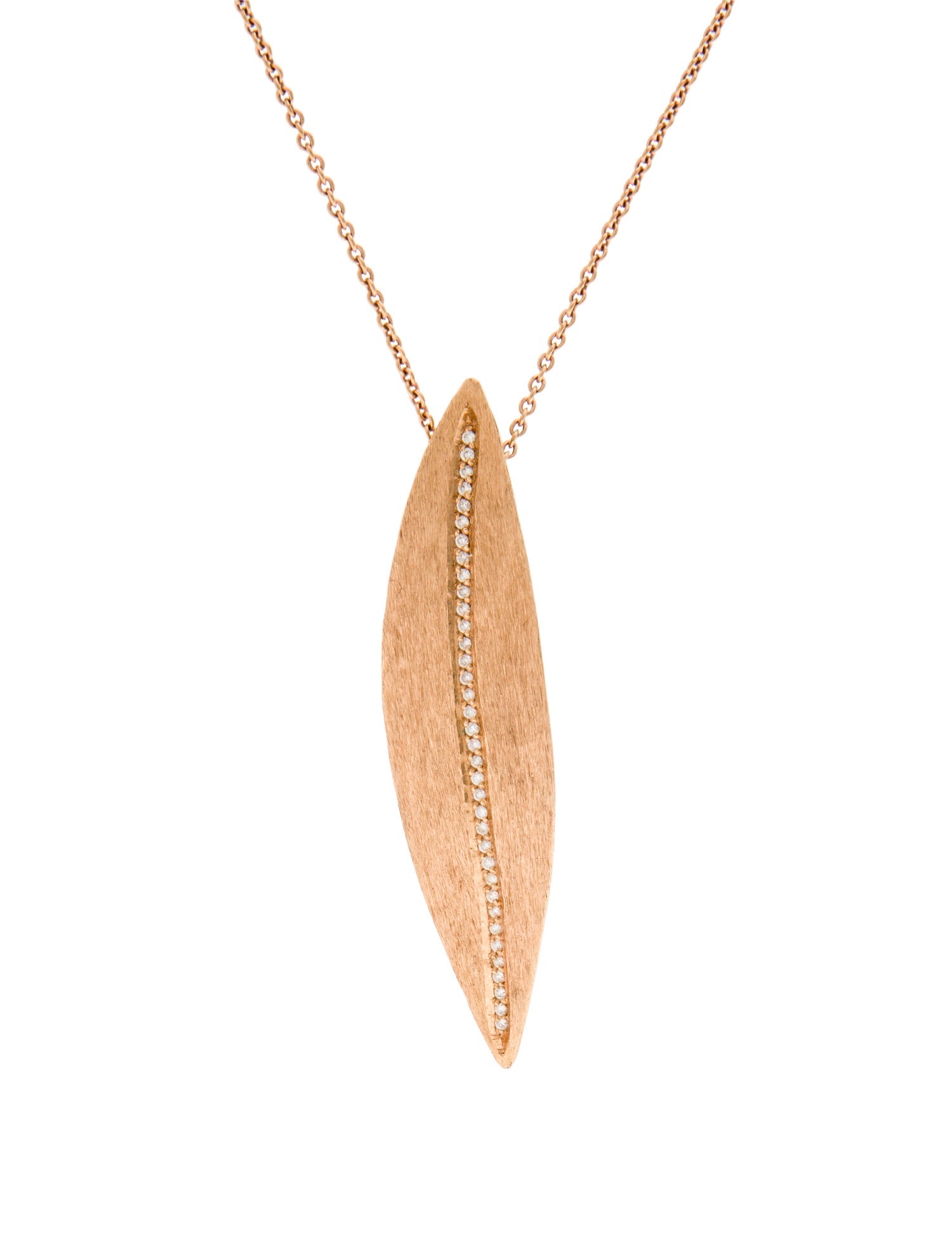 Roberto Coin 18K Diamond Leaf Pendant Necklace