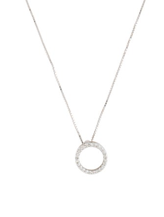 Roberto Coin 18K Diamond Circle Pendant on Unbranded 14K Chain