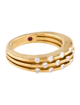 Roberto Coin 18K Diamond Three-Row Band