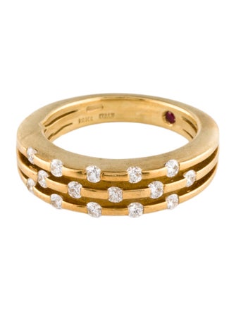 Roberto Coin 18K Diamond Three-Row Band