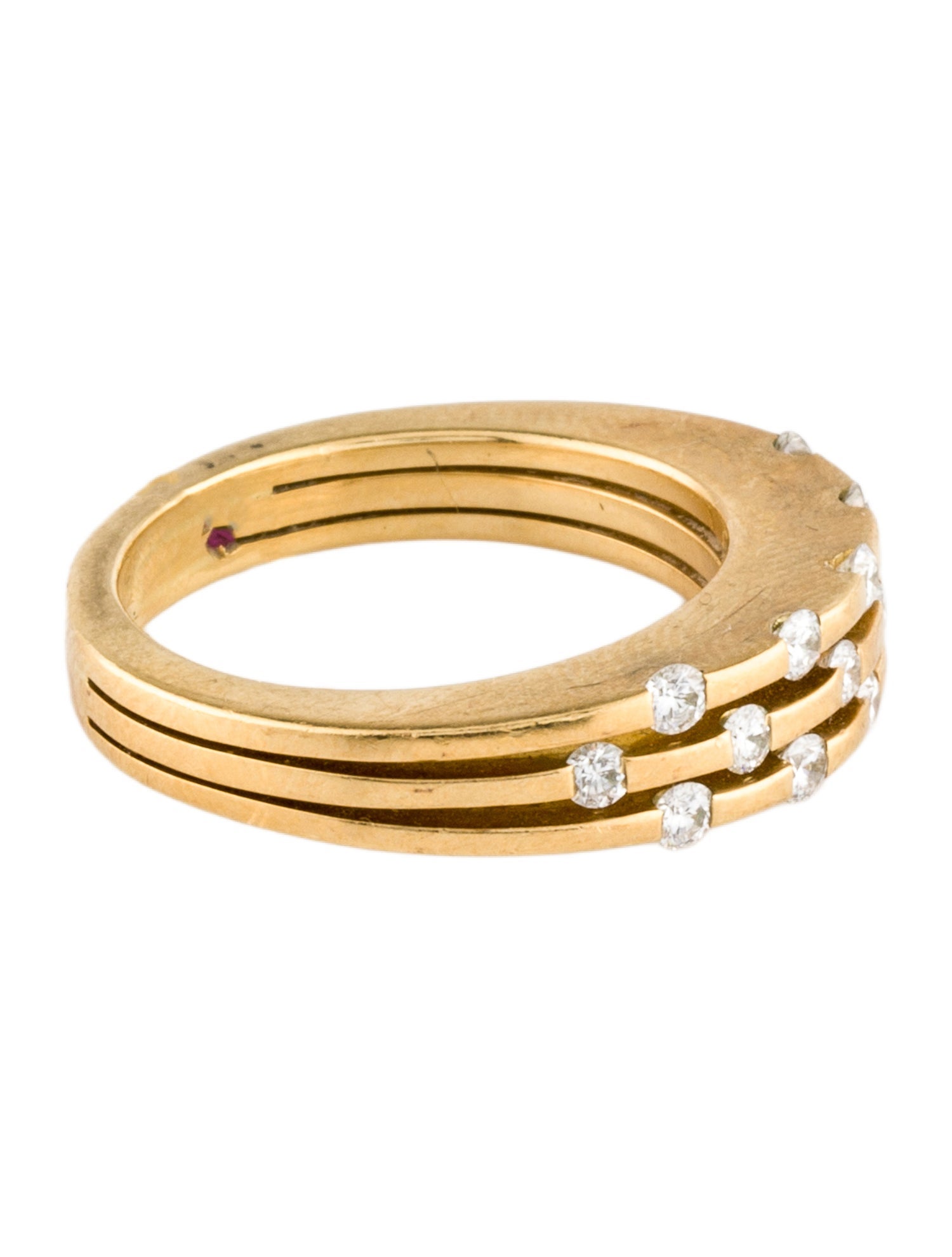 Roberto Coin 18K Diamond Three-Row Band