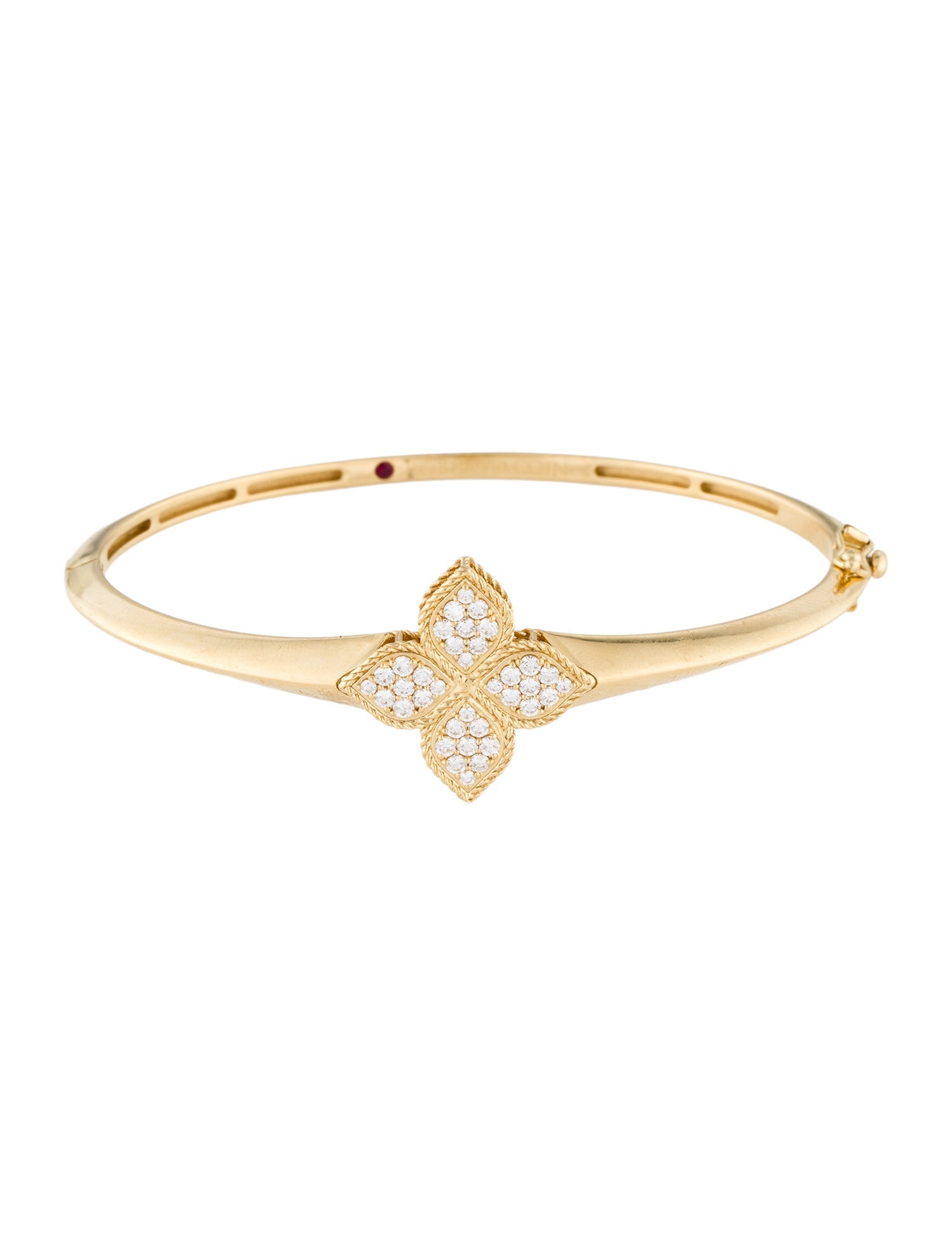 Roberto Coin 18K Diamond Flower Bangle Bracelet
