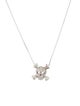 Roberto Coin 18K Diamond Tiny Treasures Skull & Crossbones Pendant Necklace