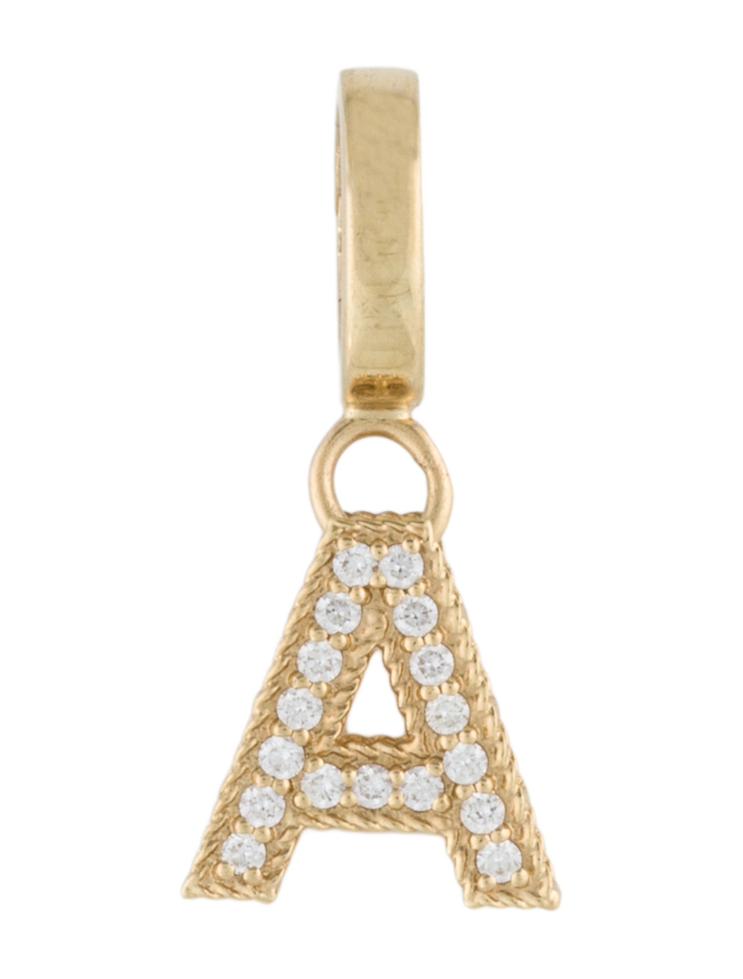 Roberto Coin 18K Diamond Initial 'A' Charm