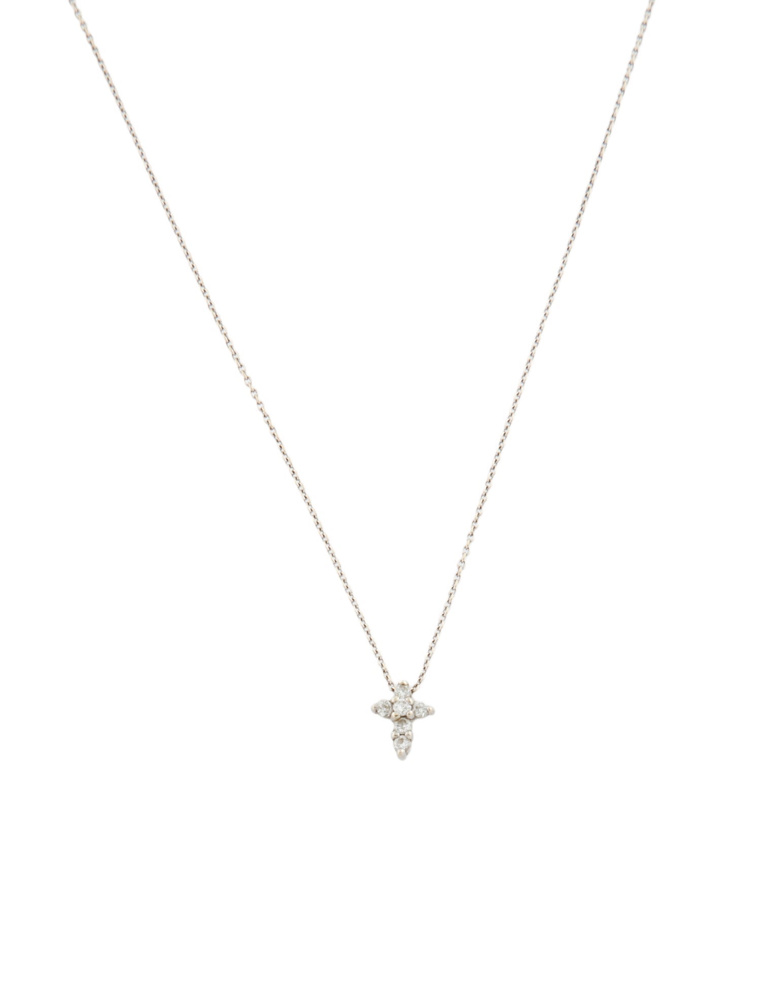 Roberto Coin 18K Diamond Tiny Treasures Baby Cross Necklace