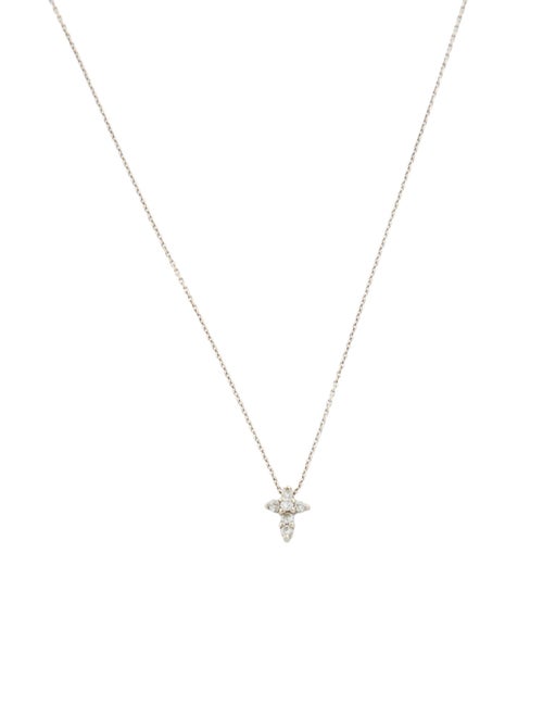 Roberto Coin 18K Diamond Tiny Treasures Baby Cross Necklace
