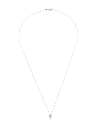 Roberto Coin 18K Diamond Tiny Treasures Baby Cross Necklace