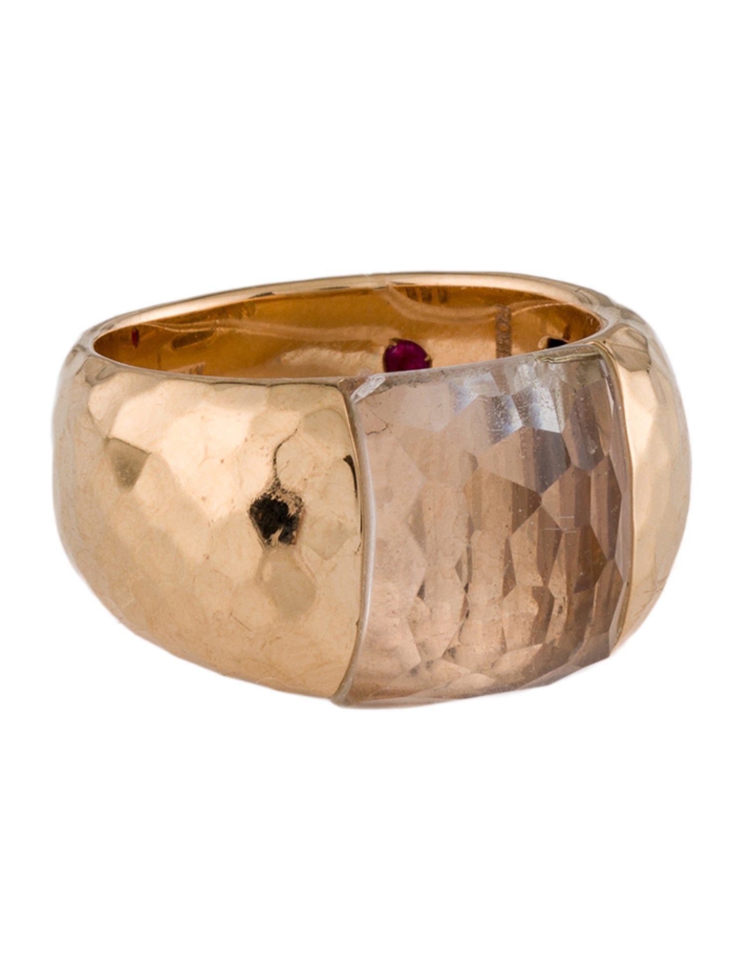 Roberto Coin 18K Quartz Martellato Cocktail Ring